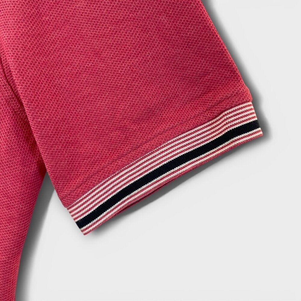 Brooks Brothers Polo Shirt LARGE Short Sleeve 100% Cotton Pink - Picture 7 of 8
